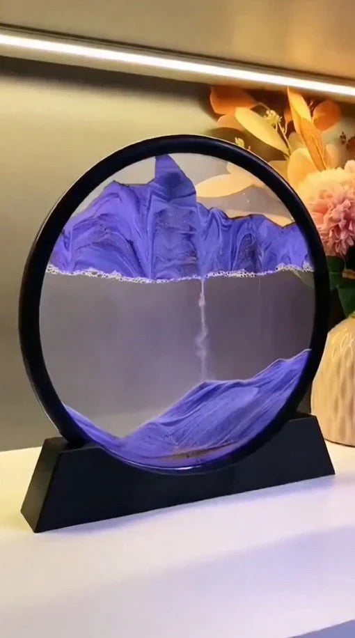 3D Moving Sand Art Lamp – Deep Sea Sandscape in Motion & LED Bedside Light | مصباح رمال متحركة ثلاثي الأبعاد – مشهد رمال أعماق البحار وإضاءة LED جانبية