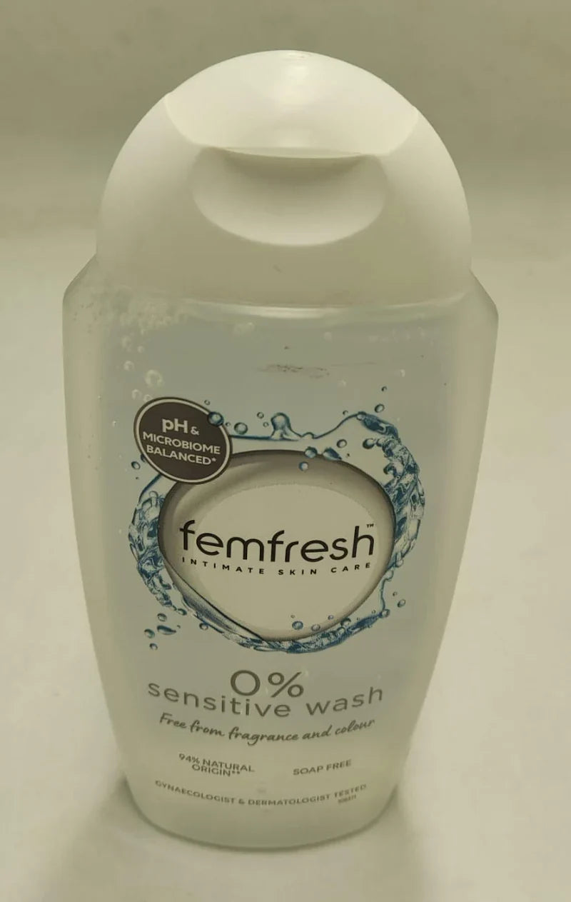 Femfresh 0% Sensitive Intimate Wash – Fragrance & Color Free | غسول فيم فريش للمناطق الحساسة ٠٪ – خالي من العطور والألوان