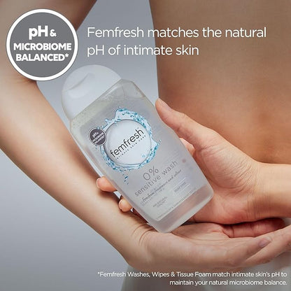 Femfresh 0% Sensitive Intimate Wash – Fragrance & Color Free | غسول فيم فريش للمناطق الحساسة ٠٪ – خالي من العطور والألوان