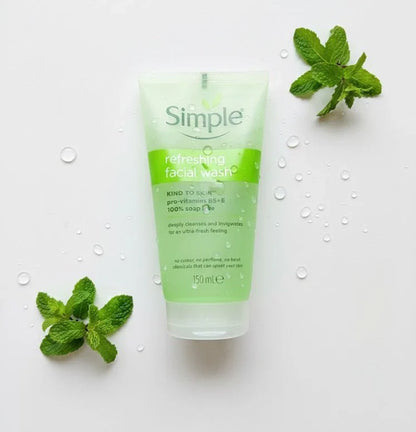 Simple Kind to Skin Refreshing Facial Wash – 100% Soap Free | غسول الوجه المنعش من سيمبل – خالي تماماً من الصابون